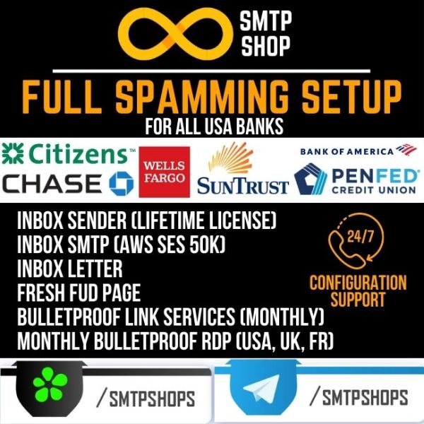 Full Spamming Setup For Banks(SMTPSHOP)